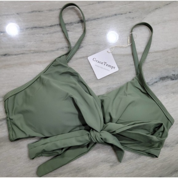 Grace Tempt Green High Waisted Bikini Set Small - Picture 3 of 10